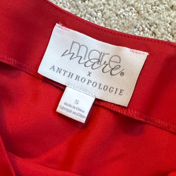 Anthropologie Mare Mare Red One-Shoulder Top, small - Picture 4 of 12